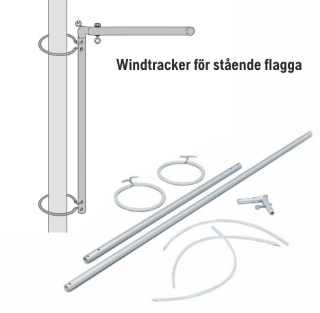 Windtracker for vertical flag